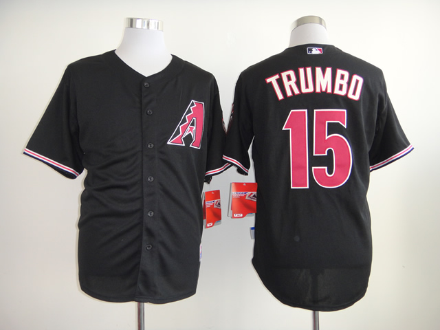 Men Arizona Diamondback #15 Trumbo Black MLB Jerseys->arizona diamondback->MLB Jersey